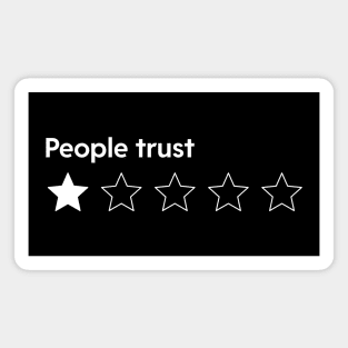 People trust | One star Magnet